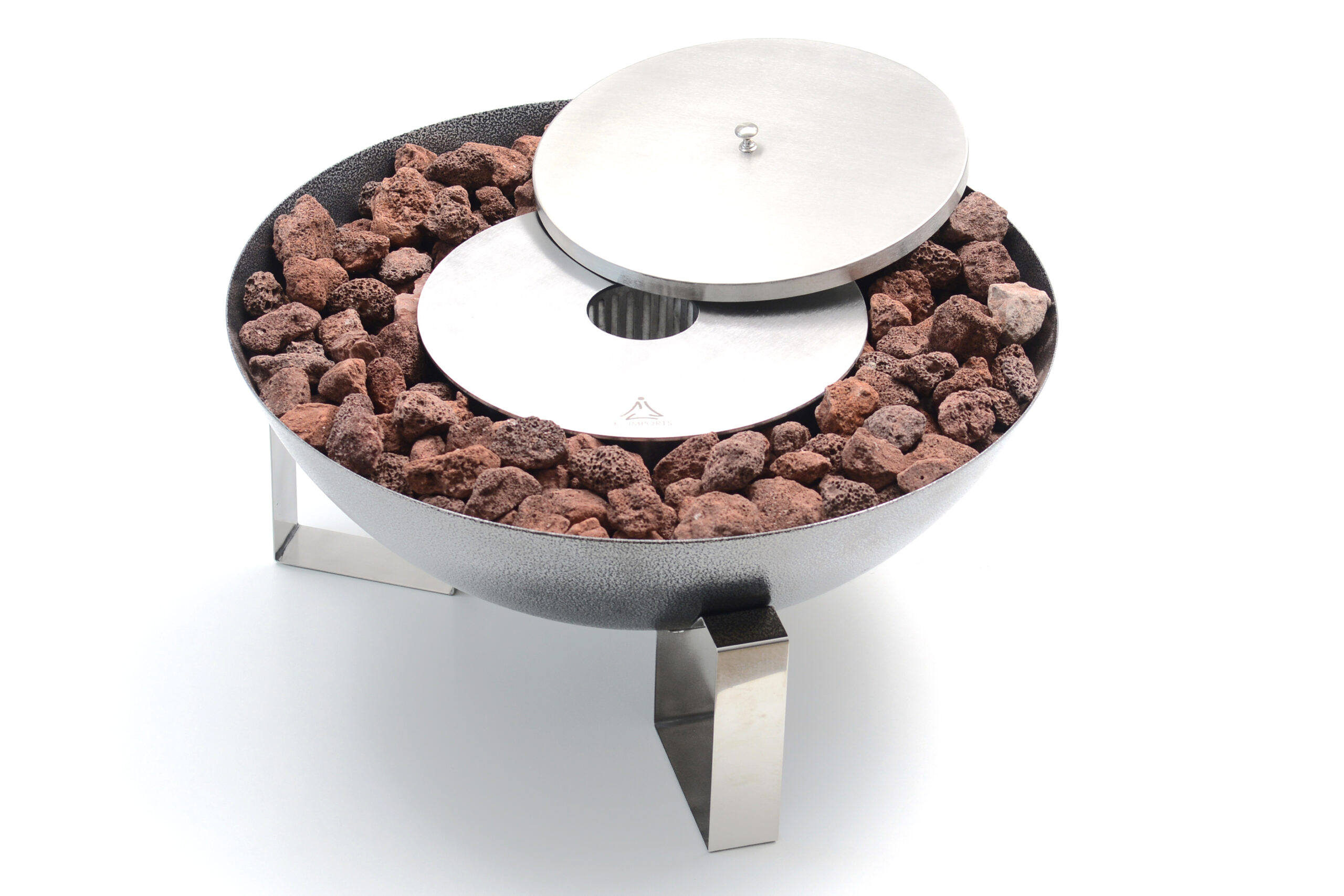 Lareira Tocha Pedra Vulcânica 59cm